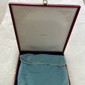 Vintage Cartier Serving Tray Round Polished Pewter Minimalist With Signature